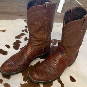 Justin Boots Two-Tone Brown Western Boots